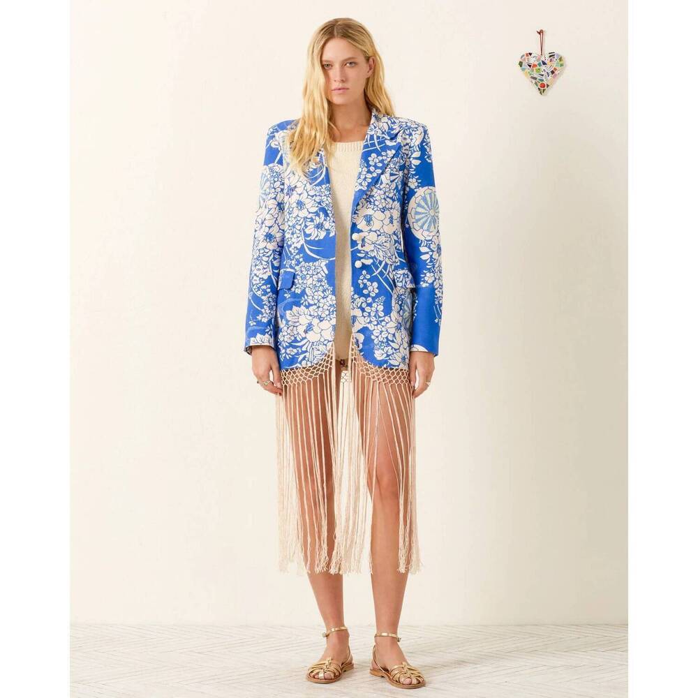 NEW ALIX OF BOHEMIA afternoon royal spoke blazer in medium blue